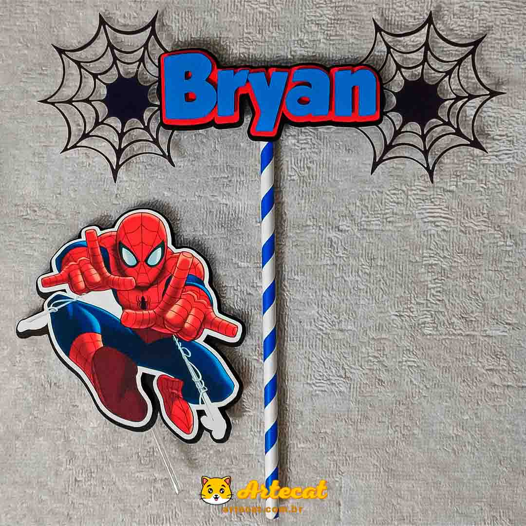 Topo De Bolo Topper De Bolo Personalizado Homem Aranha