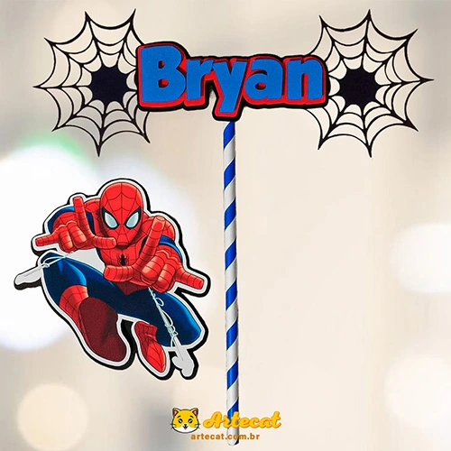 topo de bolo do homem aranha