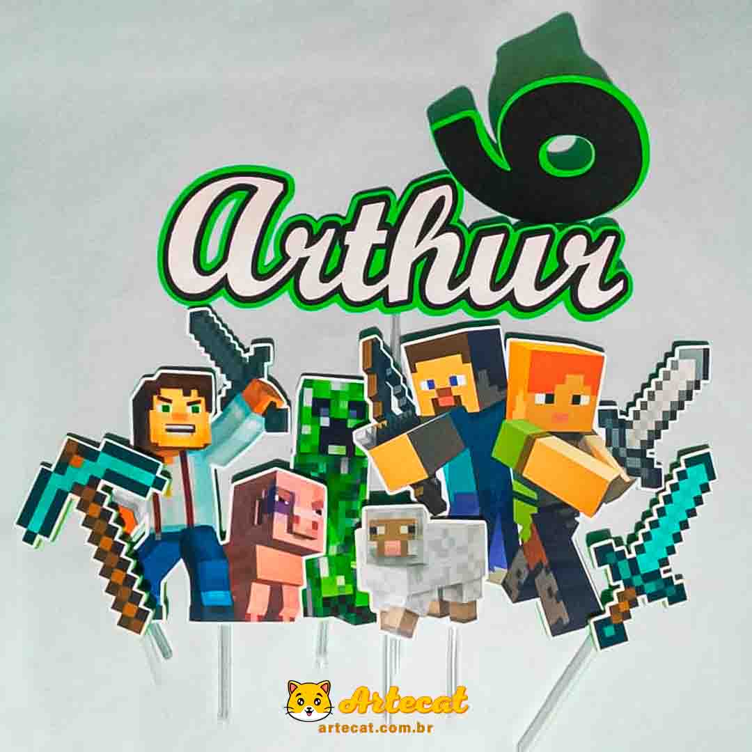 Arquivo de Corte Topo de Bolo Minecraft